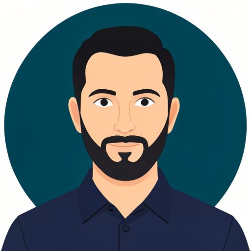 Illustrated portrait of Adam Short, Editor of Business Account Referral